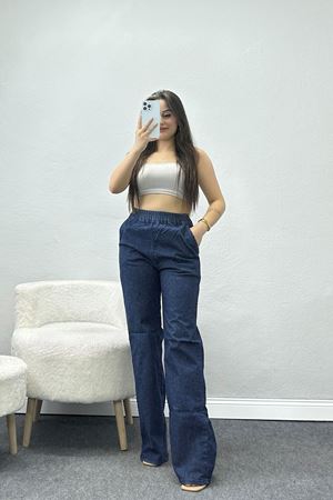 Bel Lastikli Tensel Pantolon Koyumavi - 41813.1431.