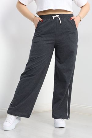 Çift Biyeli Büyük Beden Eşofman Altı Füme - 50772.1005.