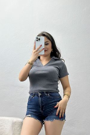 Polo Yaka Kaşkorse Body Füme - 42064.1567.