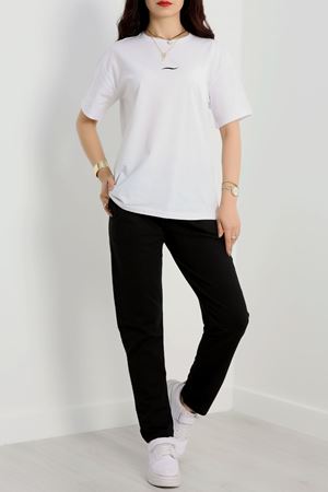 Baskılı Eşofman Takımı Beyazsiyah1 - 41300.0034.