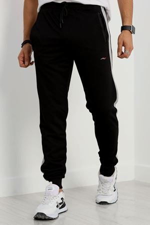 Şeritli Worteks Erkek Eşofman Altı Siyah - 42151.1937.