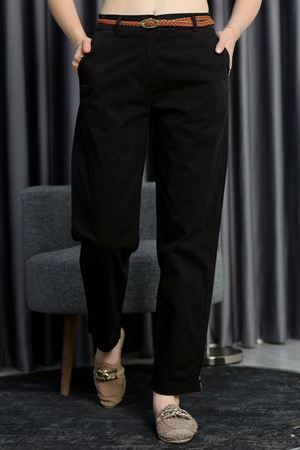 Kemer Detaylı Gabardin Pantolon Siyah - 90079.1995.
