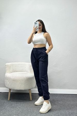 Paça Lastikli Çımalı Eşofman Altı Lacivert1 - 40760.1431.