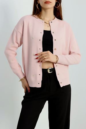 Fiyonk Detaylı Hırka Pembelatte - 3221.1577.