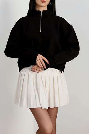 Dik Yaka 3 İplik Sweat Siyah - 21967.200.