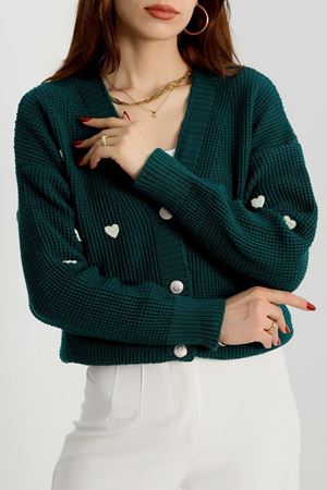 Nakışlı Crop Hırka Neftilatte - 443.1577.