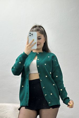 Kalp Detaylı Hırka Neftilatte - 3219.1577.