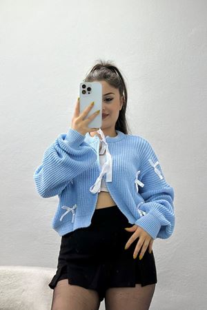 Fiyonklu Hırka Bebemavi - 4076.2043.