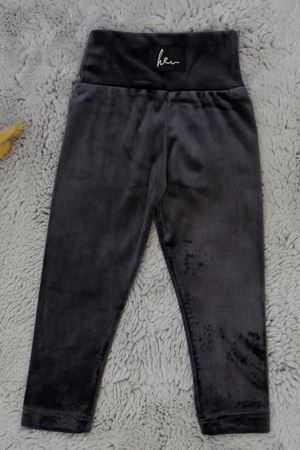 3-12 Yaş Kadife Tayt Füme - 50866.1780.