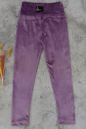 3-12 Yaş Kadife Tayt Lila - 50866.1780.