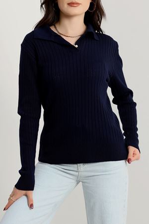 Polo Yaka Triko Lacivert - 4071.2043.