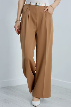Cepten Pileli Palazzo Pantolon Bisküvi - 90113.1397.
