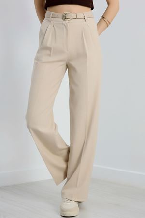 Pileli Palazzo Pantolon Bej - 90133.1397.