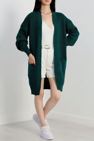 Cep Detaylı Triko Hırka Nefti - 436.1577.