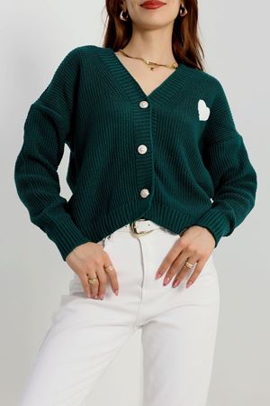 Nakışlı Crop Hırka Nefti - 440.1577.