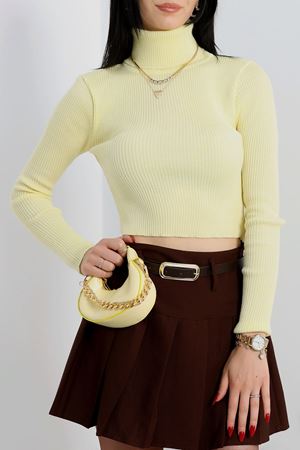 Balıkçı Yaka Triko Sarı - 4008.2043.