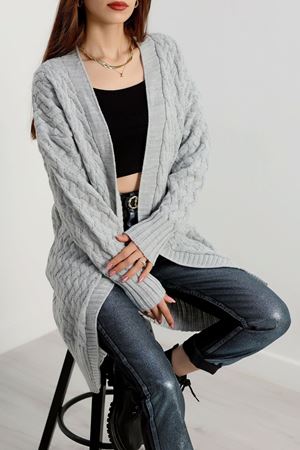 Triko Hırka Gri - 370.1577.