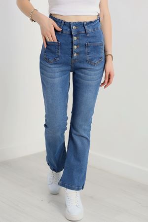 İspanyol Paça Kot Pantolon Mavi4 - 41889.1999.