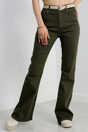 İspanyol Paça Kot Pantolon Haki - 41889.1999.