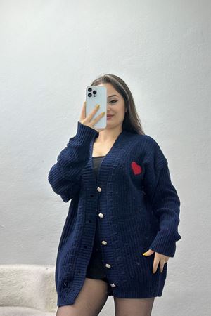 Ponponlu Hırka Lacivert - 382.1577.