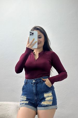 Mikro Kumaş Hakim Yaka Zıbın Bordo - 5086.125.