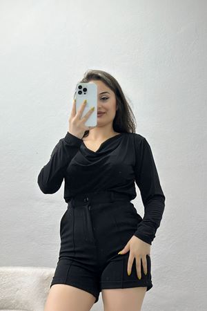 Degaje Yaka Sandy Bluz Siyah - 70688.1949.