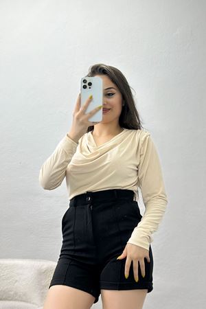 Degaje Yaka Sandy Bluz Taş - 70688.1949.