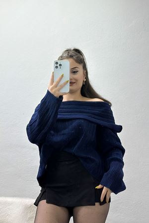 Madonna Yaka Triko Lacivert - 2324.1765.