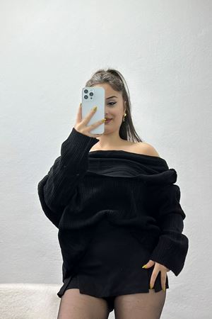 Madonna Yaka Triko Siyah - 2324.1765.