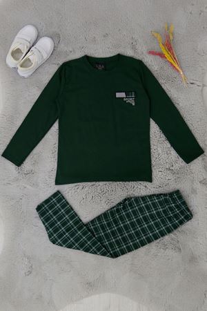 5-12 Yaş Erkek Süprem Pijama Takımı Zümrüt - 42519.1048.