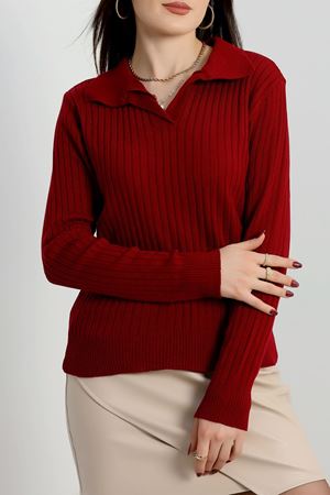 Polo Yaka Triko Bordo - 4071.2043.