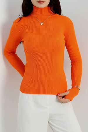 Yarım Balıkçı Yaka Triko Turuncu - 42030.2052.
