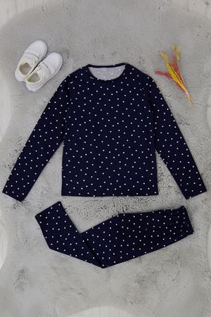6-14 Yaş Süprem Alt Üst Aynı Pijama Takımı Lacivert - 50872.1857.