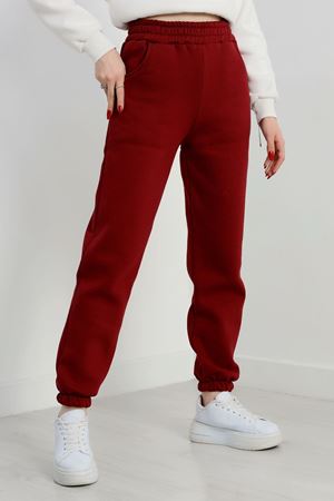 Paça Lastikli 3 İplik Eşofman Altı Bordo - 20956.1878.