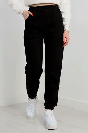 Paça Lastikli 3 İplik Eşofman Altı Siyah - 20956.1878.