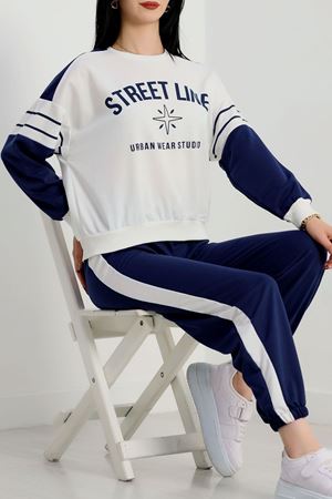 Baskılı 2 İplik Eşofman Takımı Lacivert - 50736.1005.