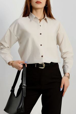 Oversize Gömlek Taş - 70765.701.