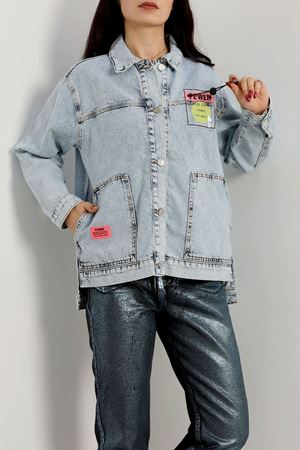 Armalı Kot Ceket Mavifuşya - 2727.1367.