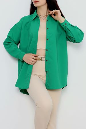 Oversize Gömlek Yeşil - 70745.701.