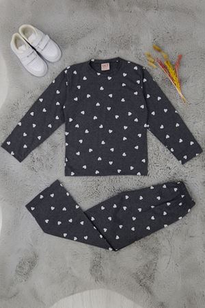 3-8 Yaş Alt Üst Aynı Çocuk Pijama Takımı Füme - 50724.1961.