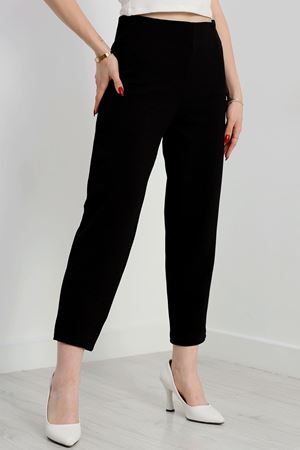 Yan Fermuarlı En Boy Likra Havuç Pantolon Siyah - 2141.1865.