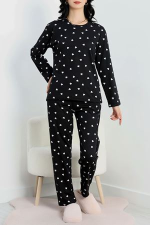 Alt Üst Aynı Pijama Takımı Siyah - 50722.1961.