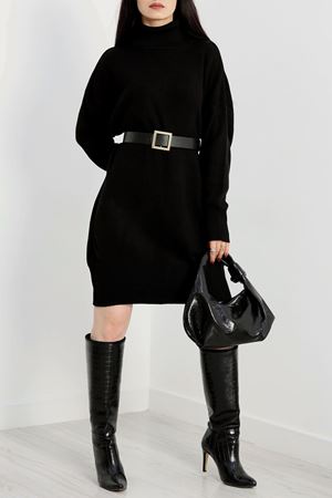 Akrilik Dik Yaka Triko Siyah - 31068.1766.