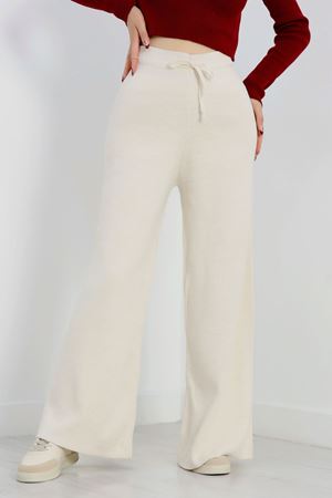 Bağcıklı Triko Pantolon Taş - 2251.1765.