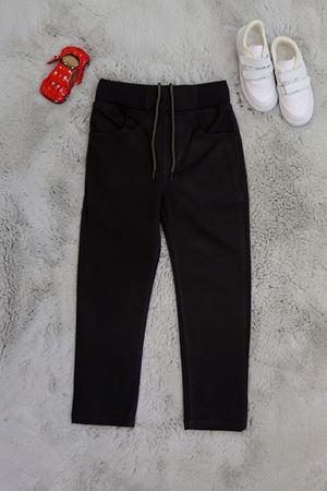 11-15 Yaş Düz Paça Unisex Çocuk Kanvas Pantolon Antrasit - 90225.2032.