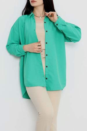 Oversize Gömlek Yeşil3 - 70745.701.