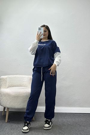 Garnili 2 İplik Eşofman Takımı Laciekru - 50738.1005.