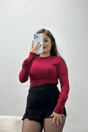 Ribana Kol Detaylı Body Bordo - 1744.2031.