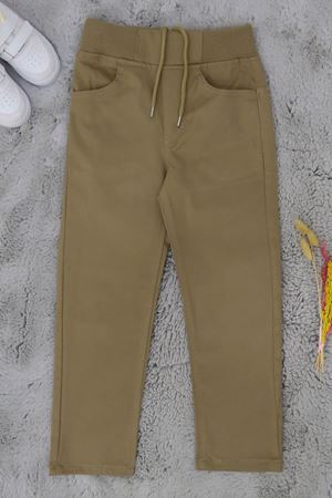 11-15 Yaş Düz Paça Unisex Çocuk Kanvas Pantolon Bej - 90225.2032.
