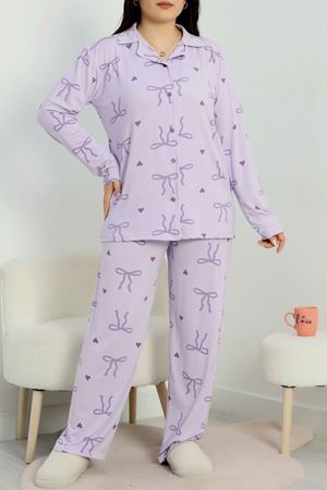 Baskılı Milan Soft Battal Gömlek Yaka Takım Morfiyonk - 754.1287.